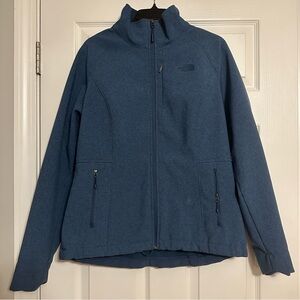 Blue women’s The North Face fleece lined water resis jacket